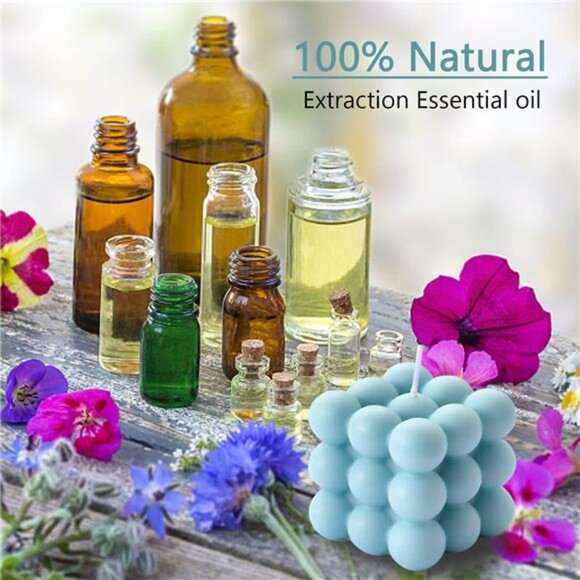 Bubble Candle - Cube Soy Wax Candles, Home Decor Candle, Scented Candle Set 2 - Picture 3 of 7